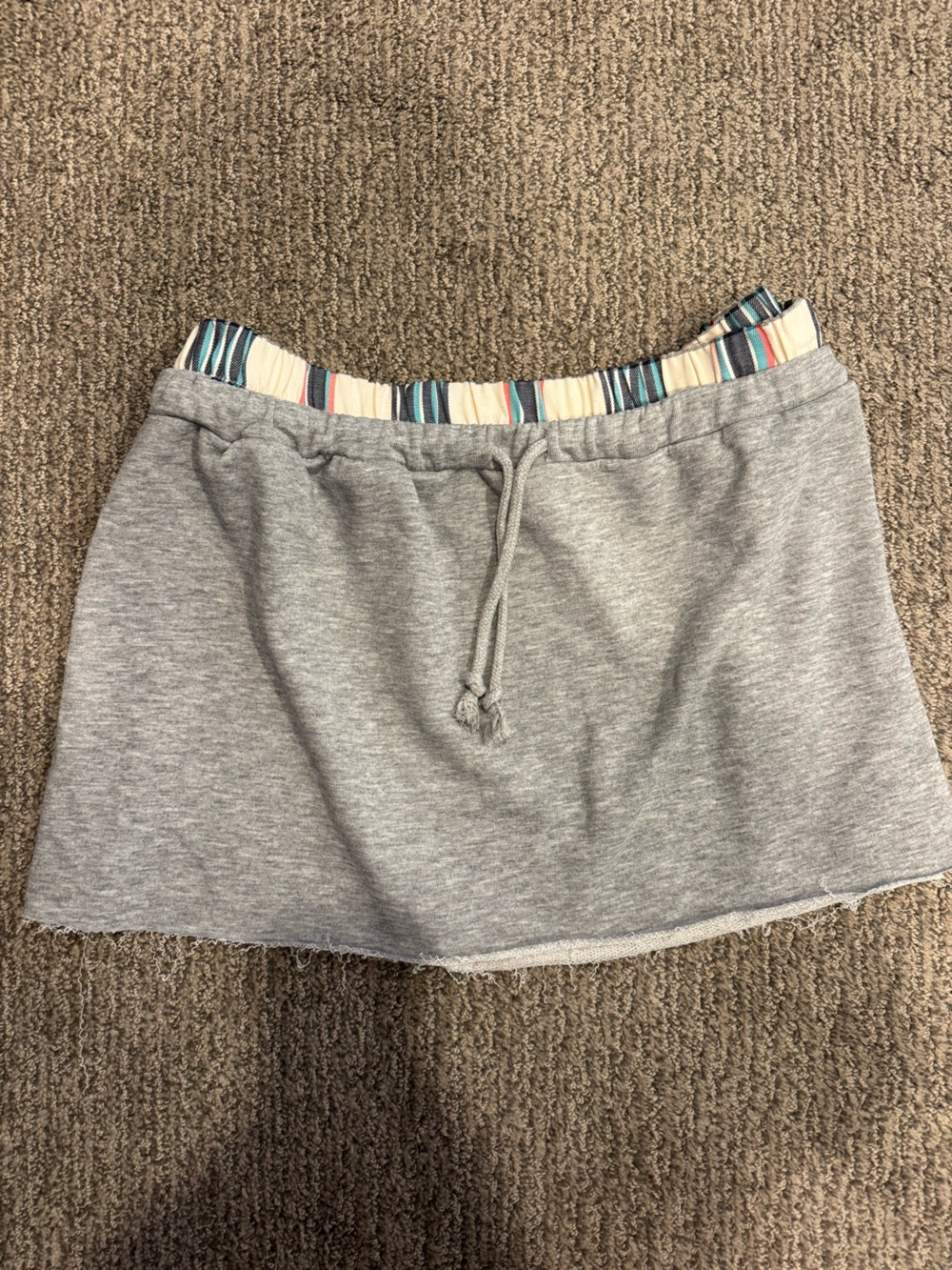 ASOS Gray Mini Skirt with Boxer Waist